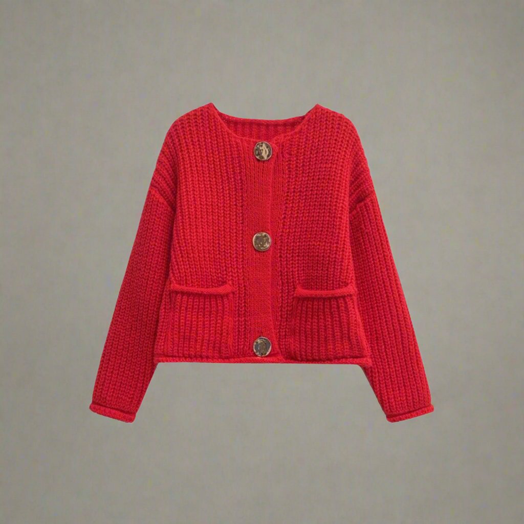 Kenia Red Chunky Cardigan – Von Lucy Mobile Boutique