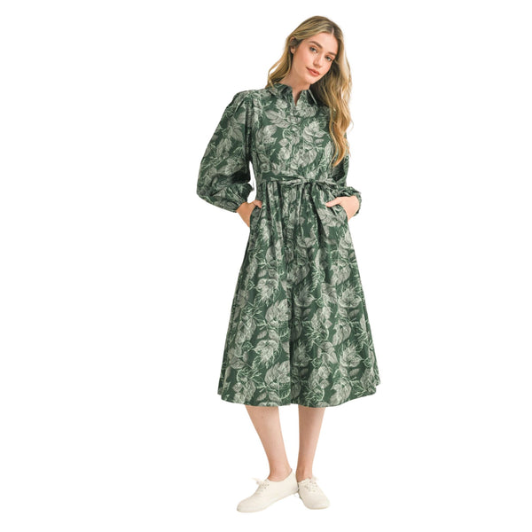 LAlyssa Leaf Midi Dress