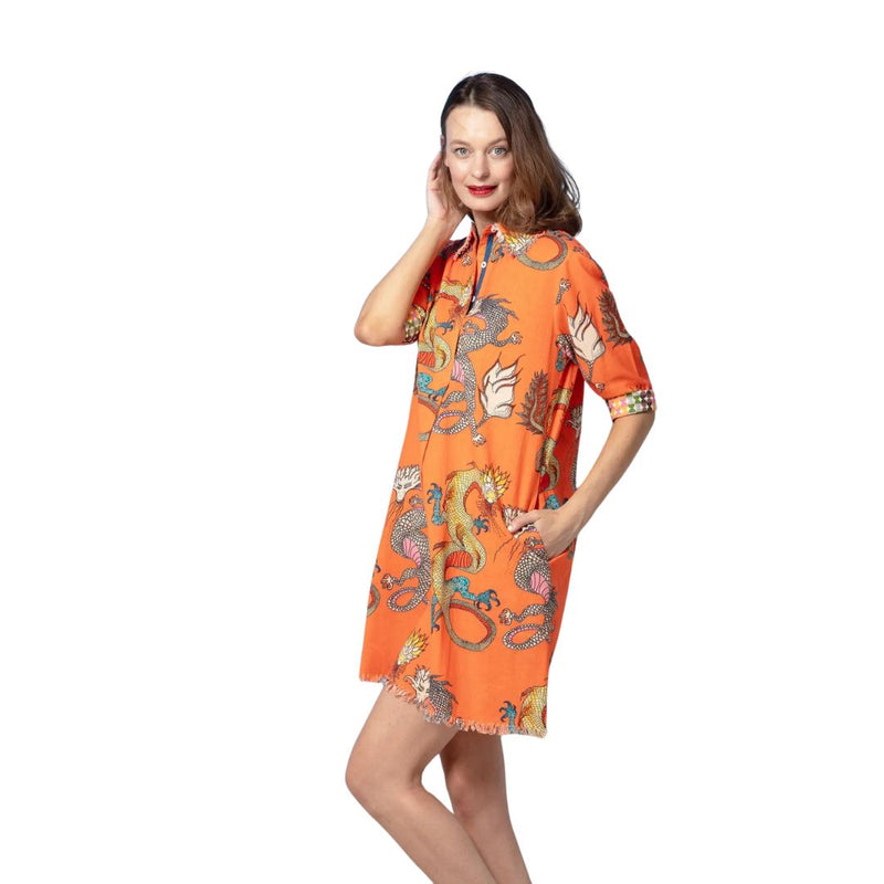 Dizzy Lizzie Chatham Dress Orange Dragons