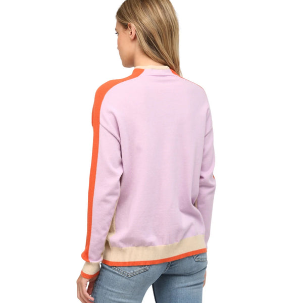 Dina Colorblock Funnel Neck Sweater - FINAL SALE