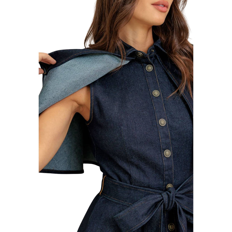 Denim Cape Dress