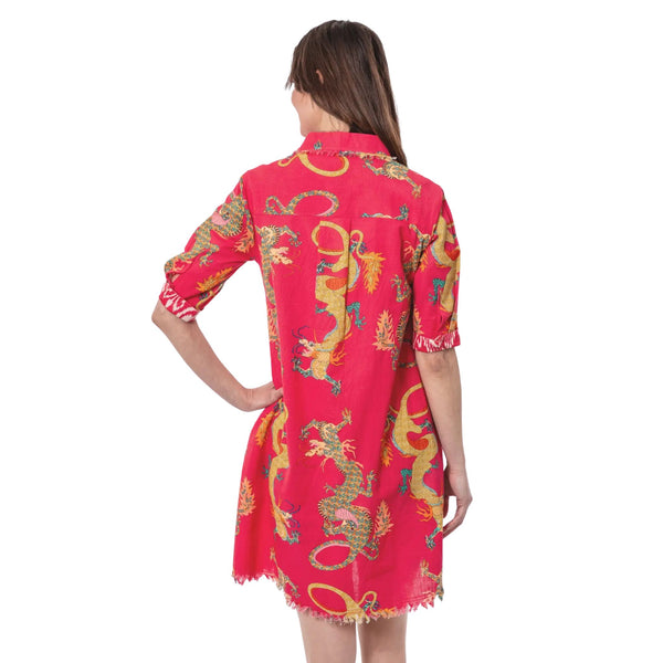 Dizzy Lizzie Chatham Bright Pink Dragon Dress