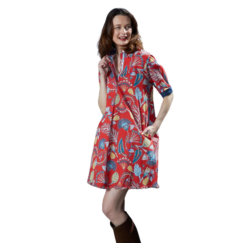 Dizzy Lizzie Red Foliage Dress