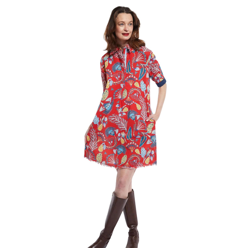 Dizzy Lizzie Red Foliage Dress