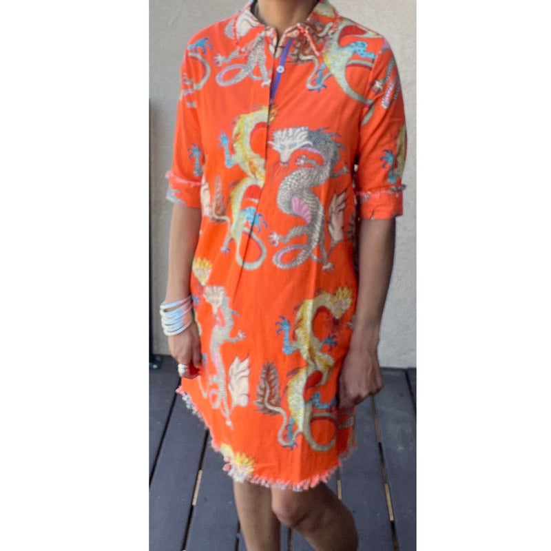 Dizzy Lizzie Chatham Dress Orange Dragons