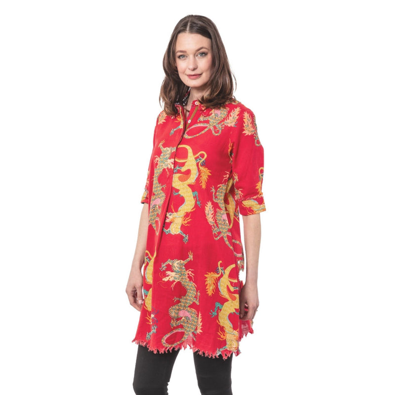 Dizzy Lizzie Chatham Dress Red Dragon Print