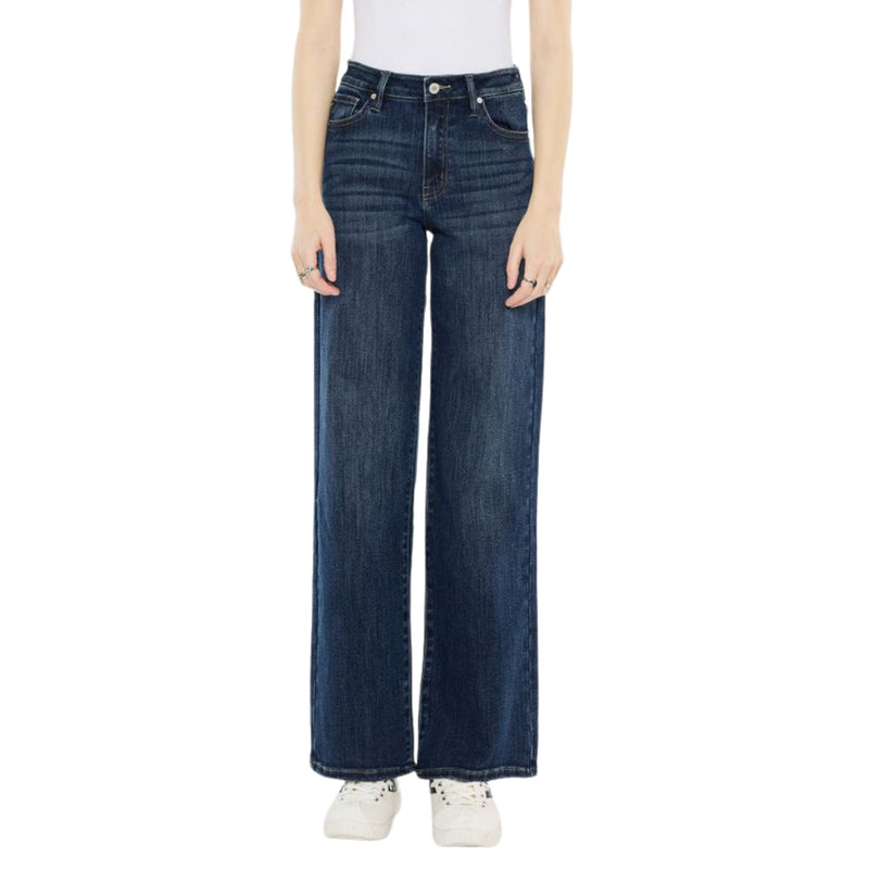 Kancan Dark Wide Leg Jeans