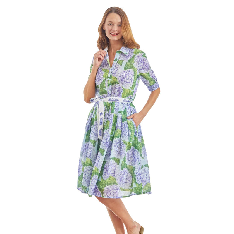 Mrs. Maisel Hydrangea Dress Cotton Voile by Dizzy Lizzie