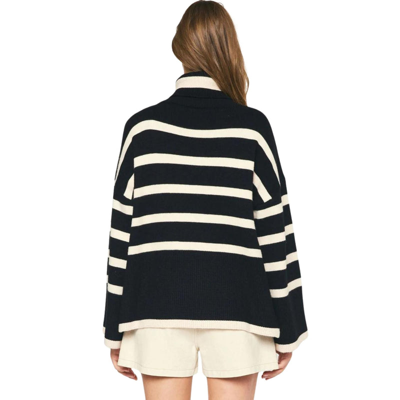 Oversize Black Stripe Sweater