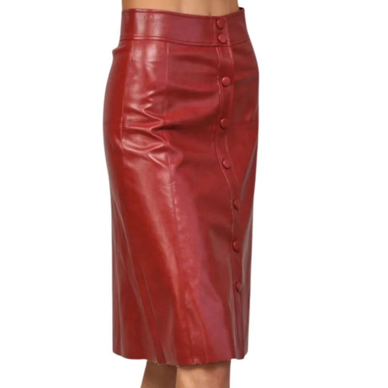 Red Leather Skirt