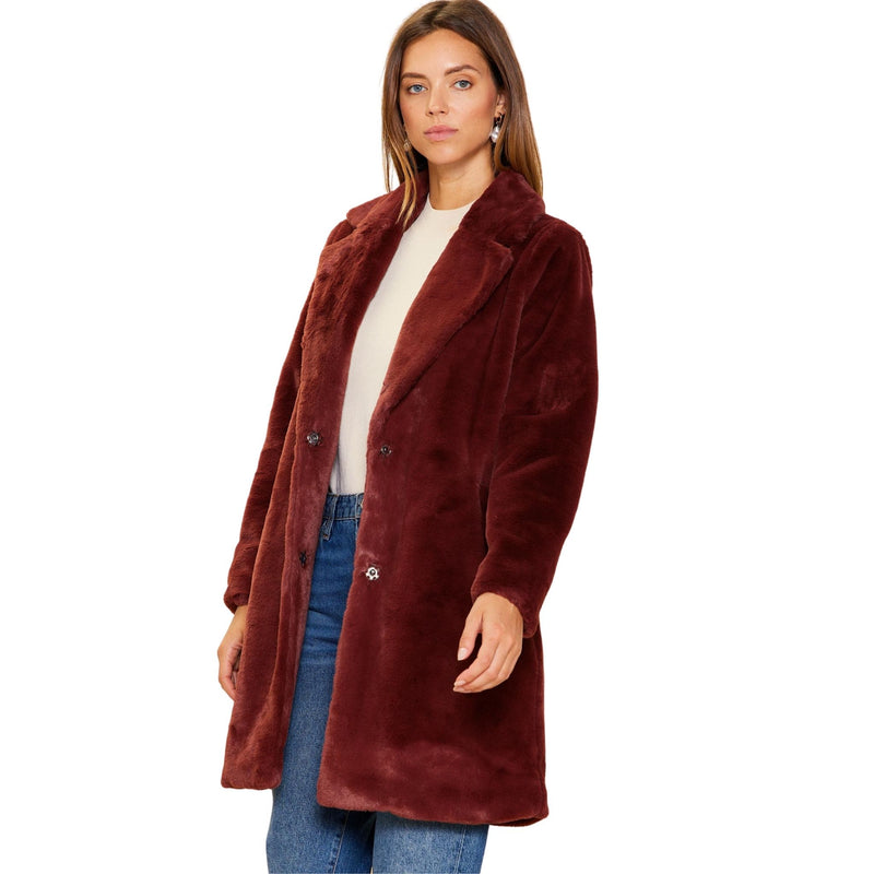 City Girl Chic Faux Fur Coat