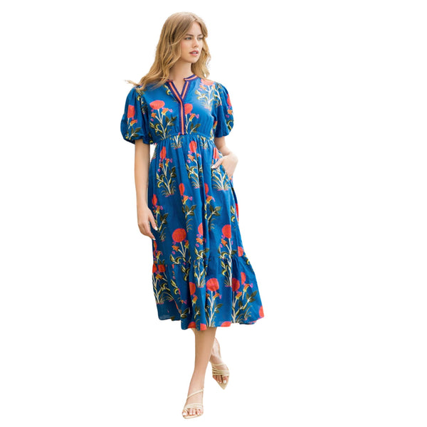 THML Blue Floral Maxi Dress