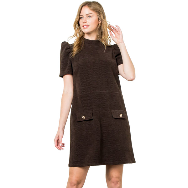 THML Chocolate Chenille Dress