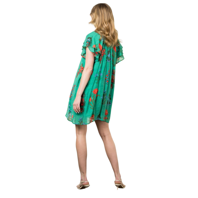 green emerald velvet dress THML Green Flower Garden Dress green emerald velvet dress THML Green Flower Garden Dress