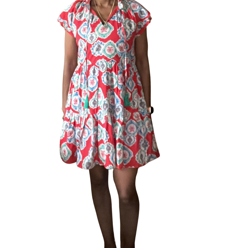 THML Mixed Red Print Dress