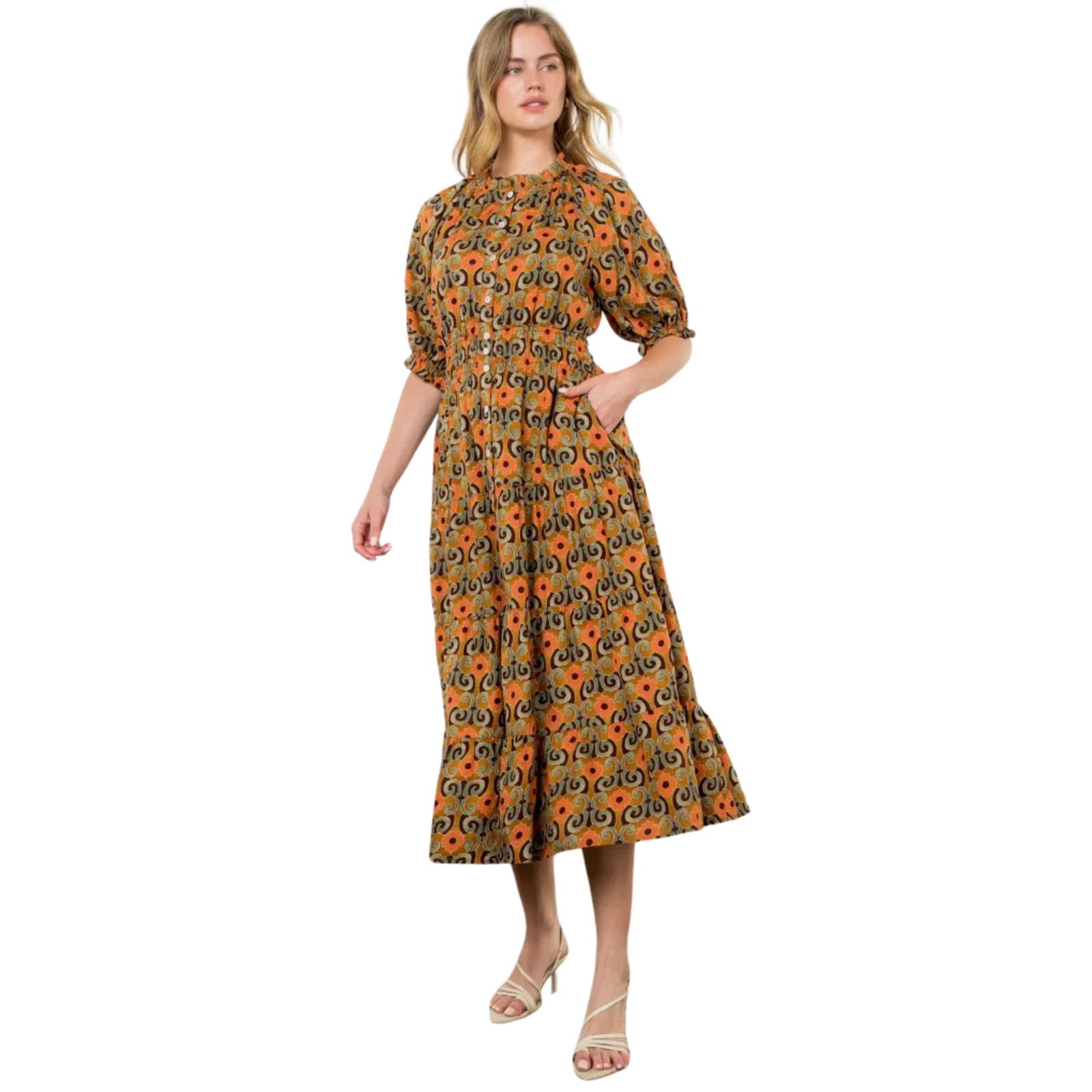 THML Print Maxi Dress XS