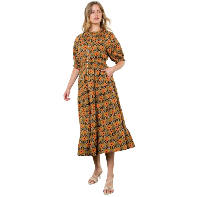 THML Print Maxi Dress XS THML Print Maxi Dress XS