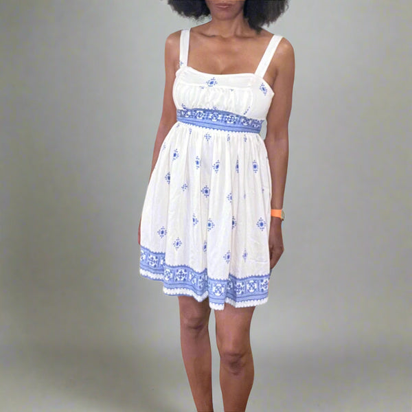 Zania Sleeveless Tie Back Chest Elastic Mini Dress