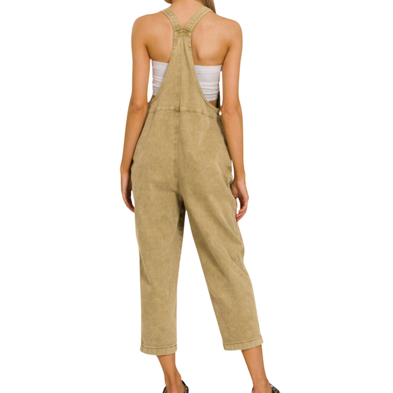 Relaxed Washed Overalls