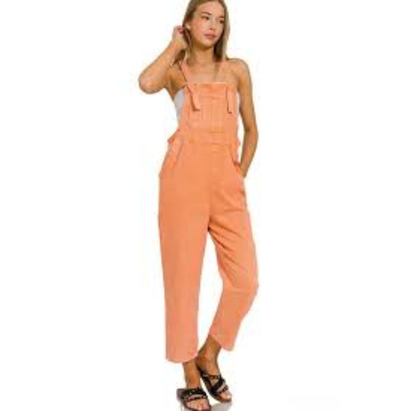 Relaxed Washed Overalls