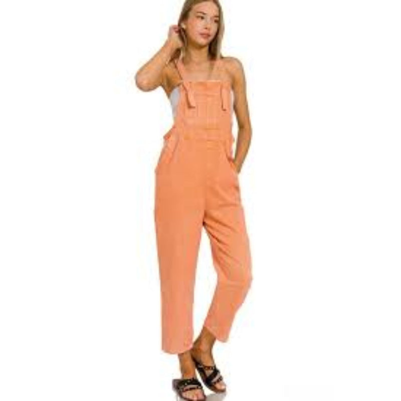 Relaxed Washed Overalls