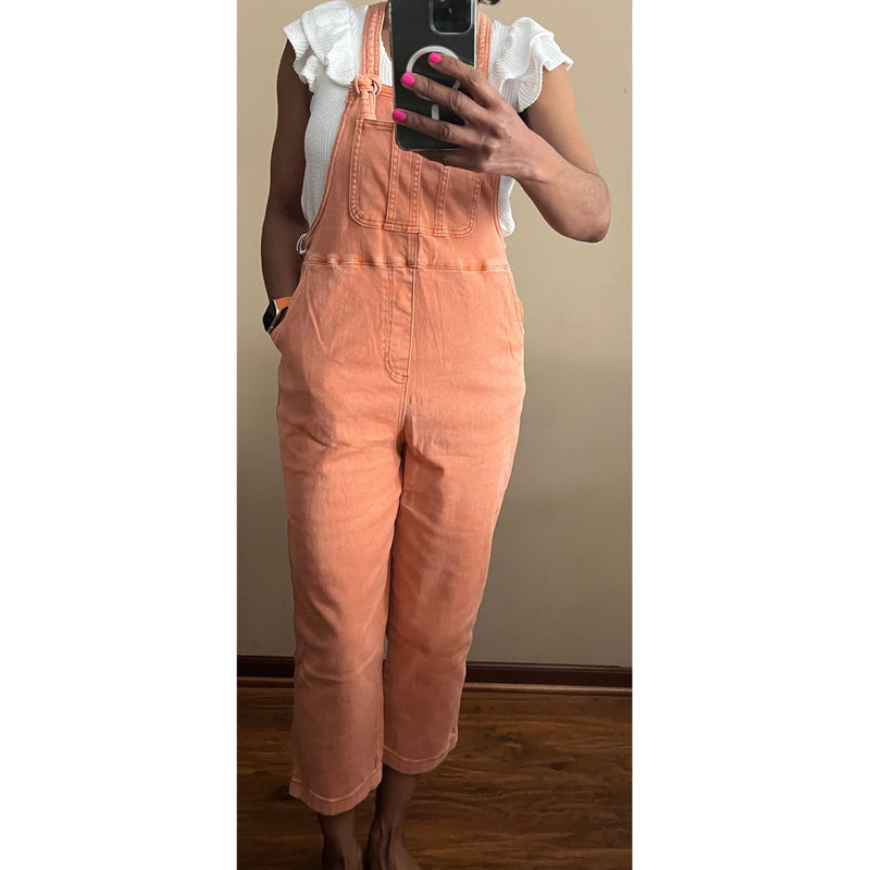 Relaxed Washed Overalls